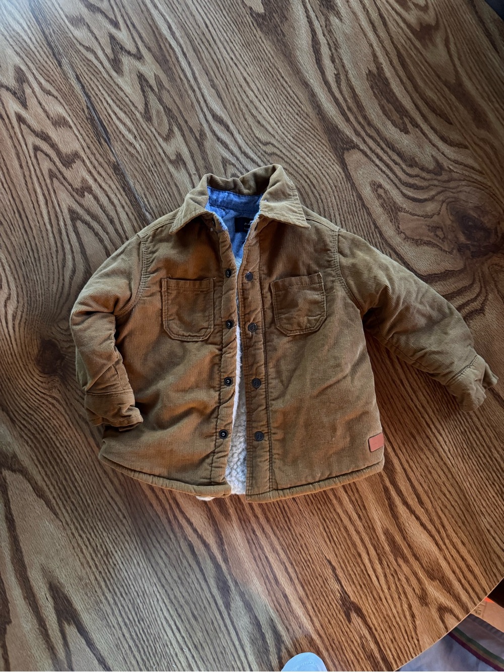 7 For All Mankind Corduroy Sherpa-Lined Jacket in Brown